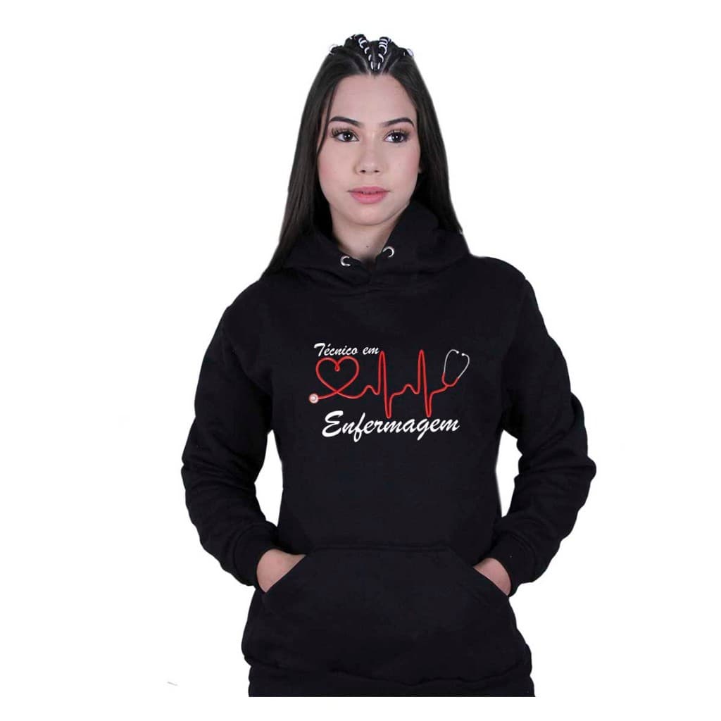 Moletom Feminino Com Capuz Técnico Em Enfermagem