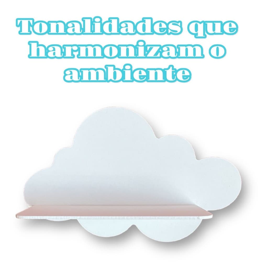 Kit trio de nuvens prateleiras em mdf decorativo multiuso P,M,G
