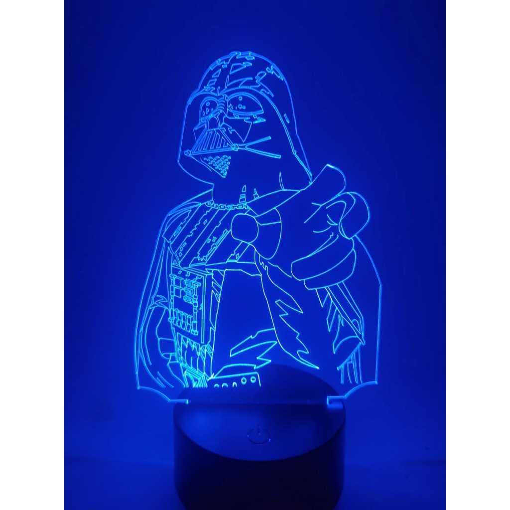Luminária de mesa Star Wars Dart Vander - modelo 16 cores e controle remoto