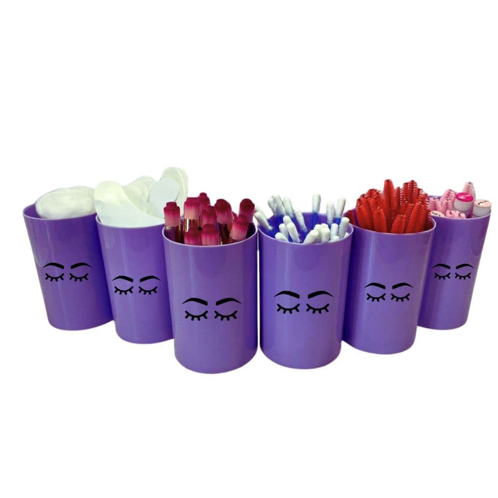 Potinhos Organizadores para Bancada de Nail Designer - Com Tampa porta algodão lixas escovinhas