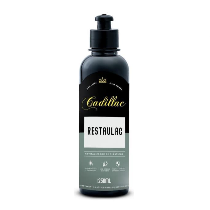 Revitalizador de Plásticos Restaulac 250ml Cadillac Interno e Externo Brilho Intenso