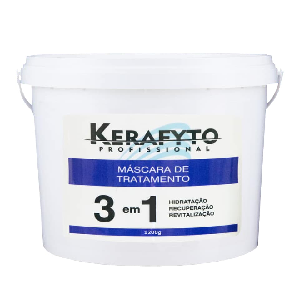 Máscara Capilar 3 Em 1 Kerafyto 1,200g Profissional - Hidratação Instantânea