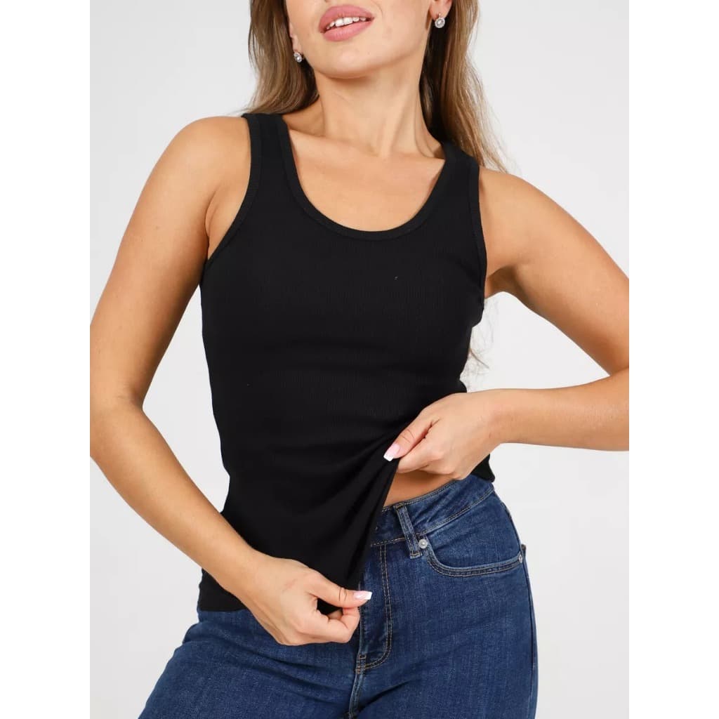 Regata básica Feminina Verão Blusinha Viscose malha leve fresquinha