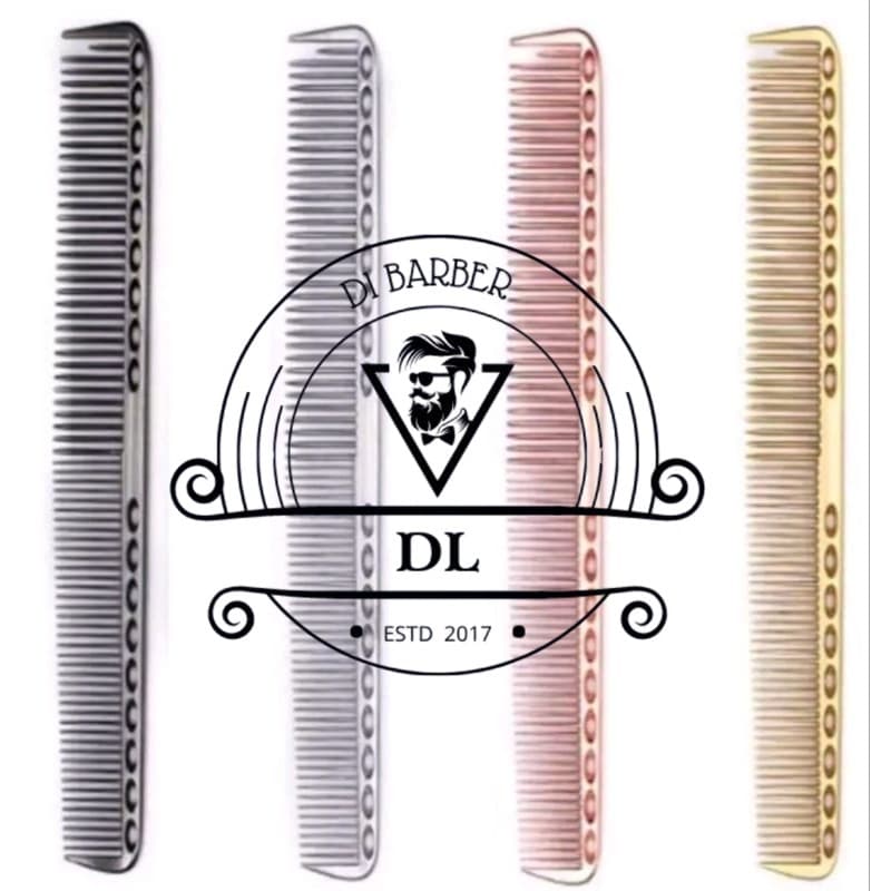 Pente de Alumínio/Ferro/Metal para Corte de cabelo Barbeiro e Cabeleireiro 21 cm (Escolha a cor)