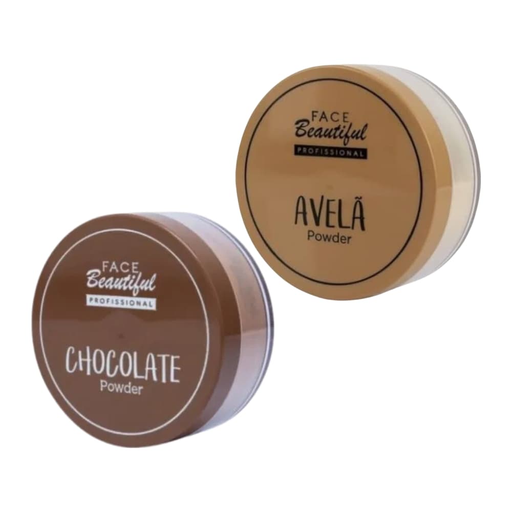 Pó Chocolate ou Avelã Powder - Face Beautiful