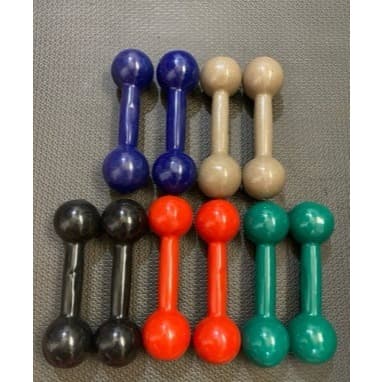 Kit 5 pares de halteres emborrachado (1kg cada um) - 10kg total