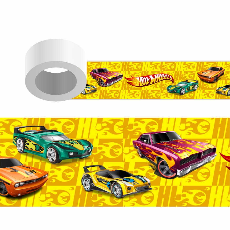 HOT WHEELS FX0.048 - FAIXA PARA QUARTO - carrinhos, radical, DECORAÇÃO DE PAREDE