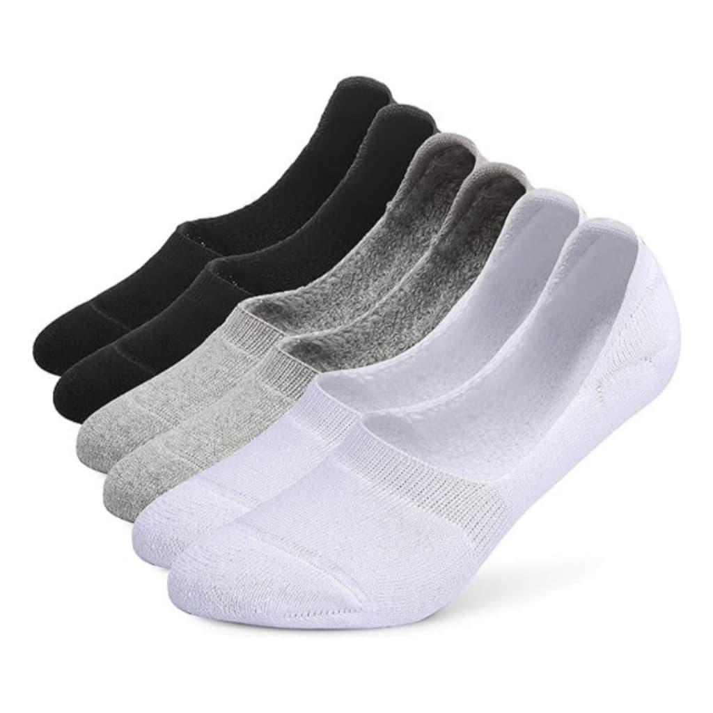 Kit 12 Pares Meia Sapatilha Invisível Confortável Unissex Atacado Cores Masculino Feminino
