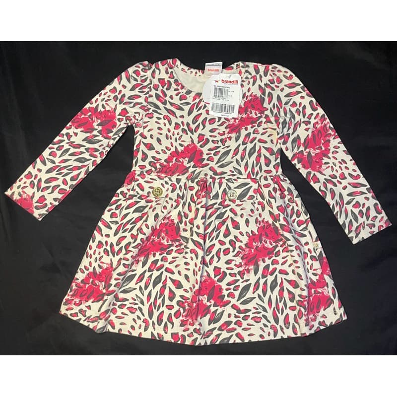 vestido de inverno infantil feminino tamanho 2 brandili original