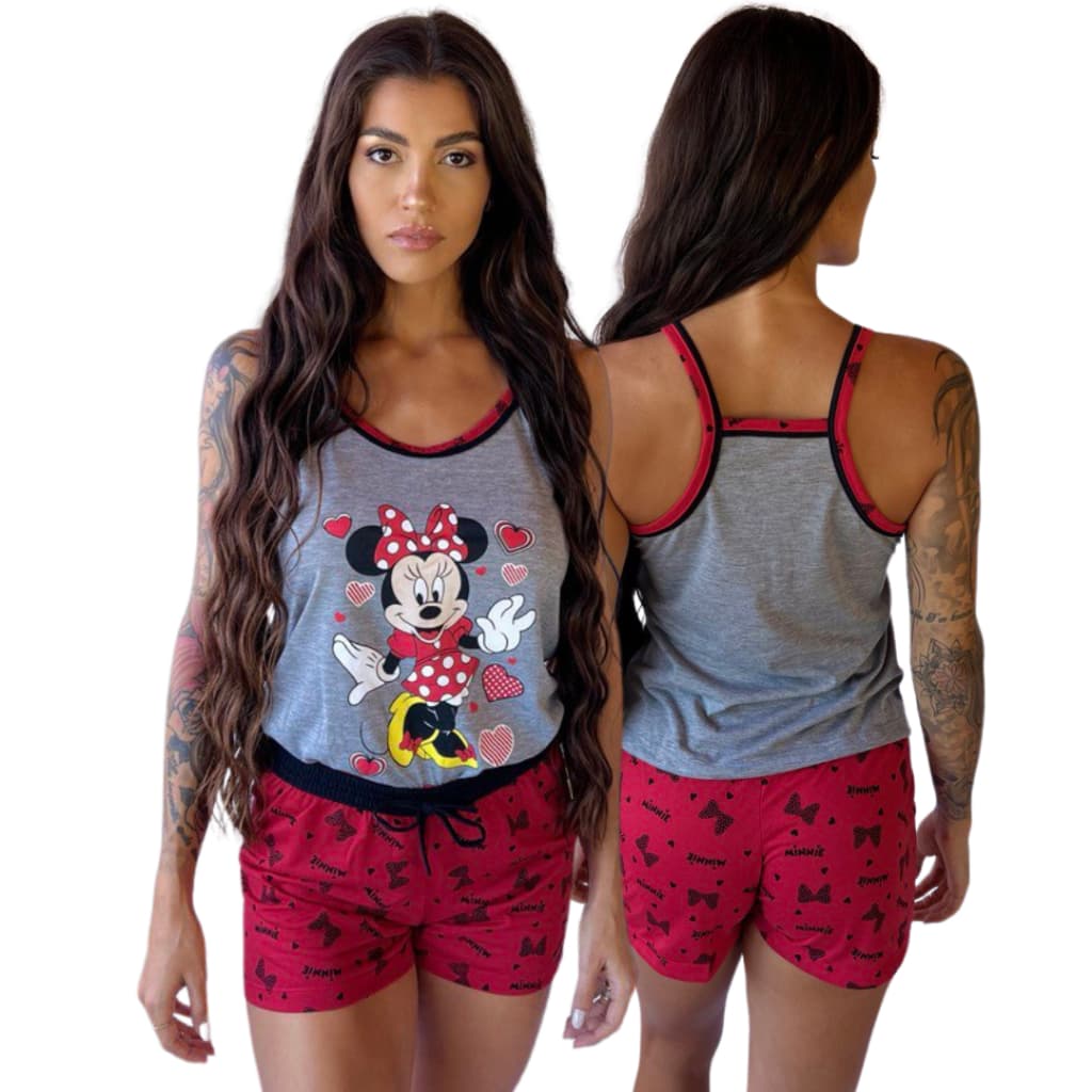 baby doll de alça com short de malha