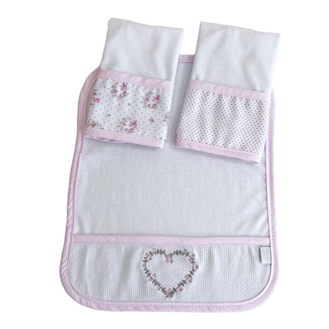 Boquinha Malha 3 Peças para Bebê Tiffany Floral Rosa