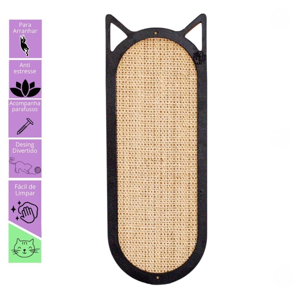 Arranhador de parede afiador para gatos MODERNO com juta de sisal