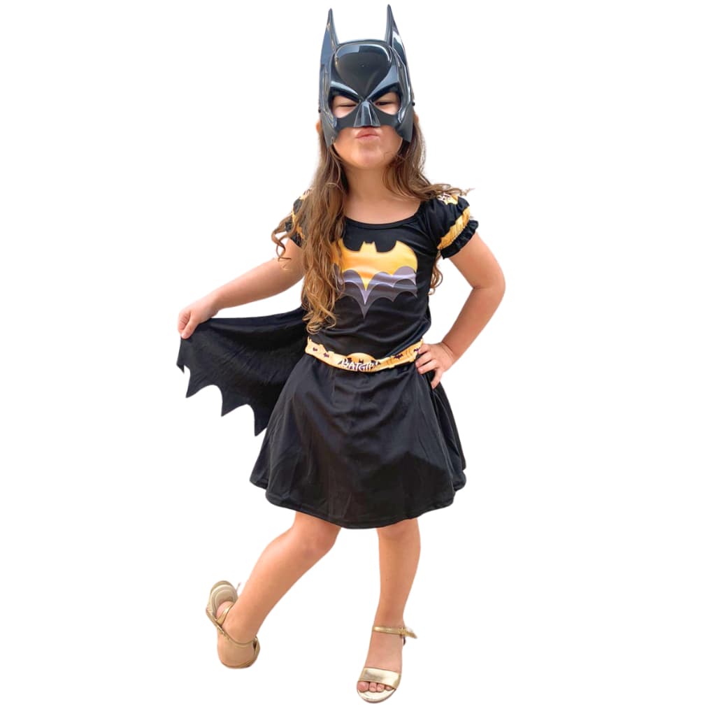 Fantasia Infantil Batgirl Com Máscara