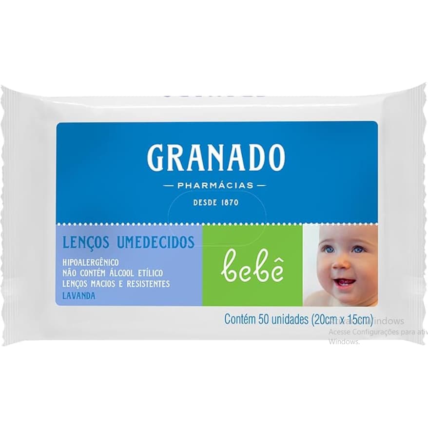 Lenços Umedecidos Granado Lavanda 50 Unidades