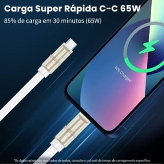 H'maston SJX26 Cabo Carregador Usb Tipo C Rápido Turbo Cabo Turbo Tipo-c P/ Tipo-c 65w