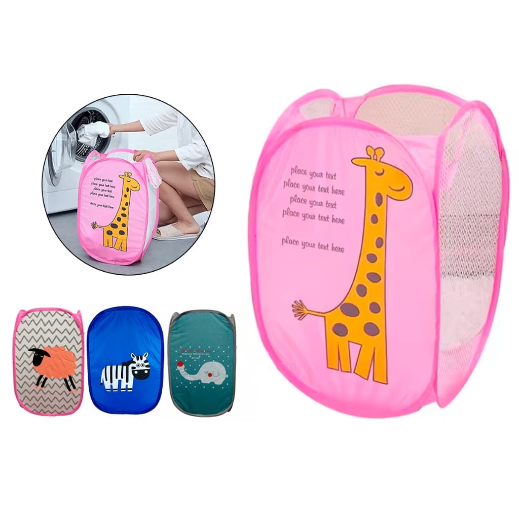 Cesto de Roupa Suja DANTAS Lavanderia Dobrável Nylon 46 Litros Organizador de Roupas Impermeável Grande Portátil