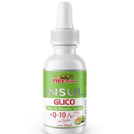 Insul Glico - 30ml - Óleo de Abacate, Inulina + Q-10 com em Gota - REI TERRA