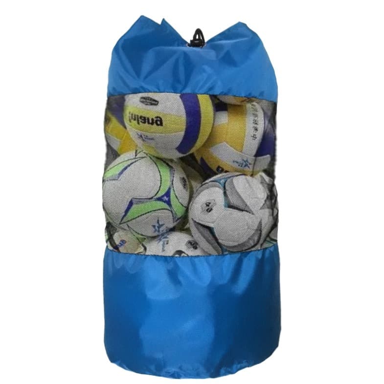 Porta Bolas De Futebol Azul Claro Tamanhos P M G e GG Basquete Vôlei futsal saco de bola Grande Para Quadra e Campo