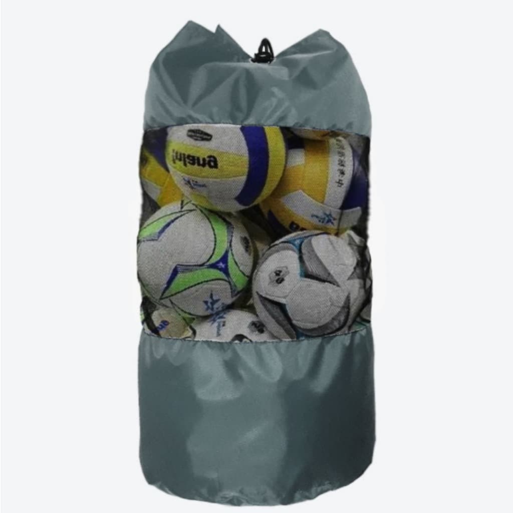 Porta Bolas De Futebol Cinza Tamanhos P M G e GG Basquete Vôlei futsal saco de bola Grande Para Quadra e Campo