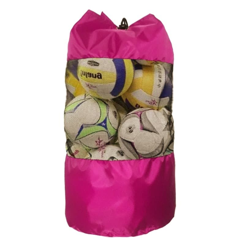 Porta Bolas De Futebol Rosa Tamanhos P M G e GG Basquete Vôlei futsal saco de bola Grande Para Quadra e Campo
