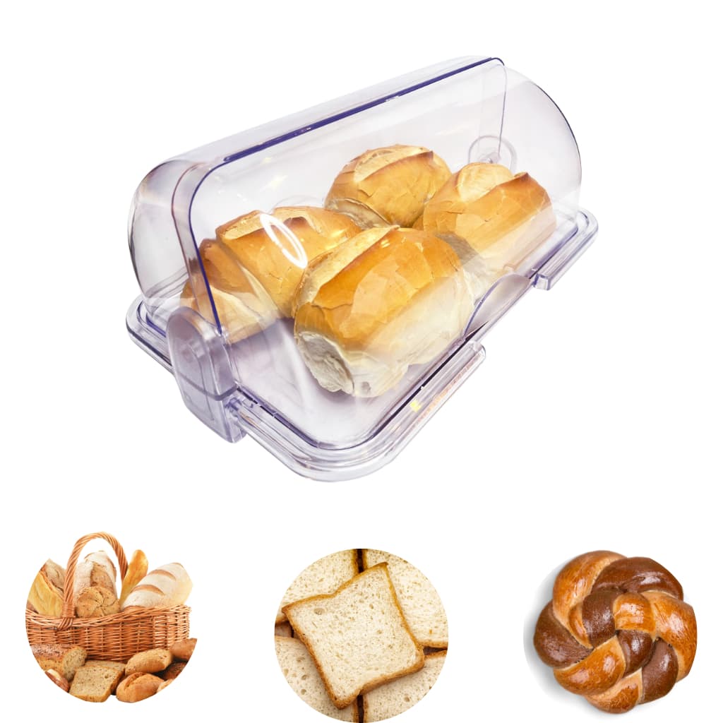 PORTA PÃO COM TAMPA BASCULANTE ARMAZENADOR DE PÃO E BOLO COZINHA