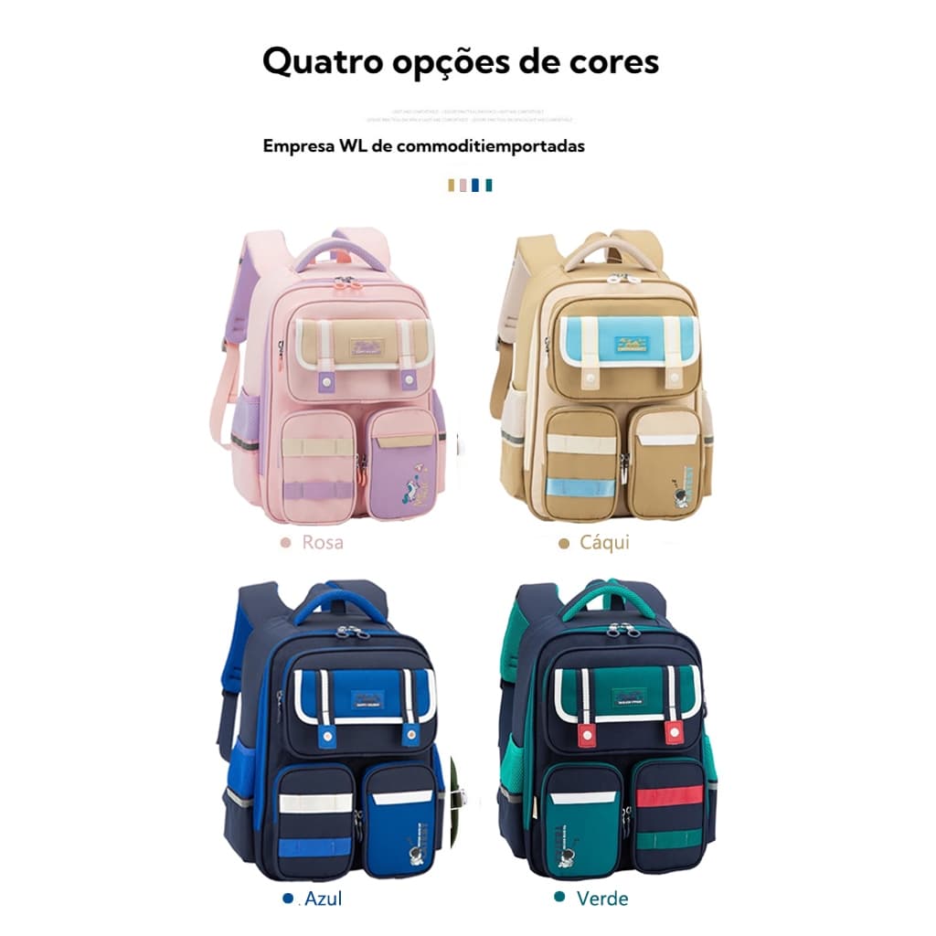 Nova mochila de estudante protetora de grande capacidade mochila de estudante do ensino médio de terceira a sexta série