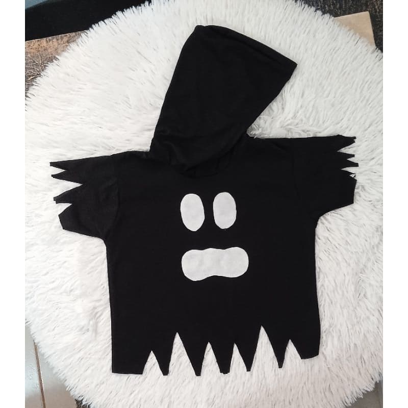 fantasia fantasma halloween dia das bruxas camiseta infantil
