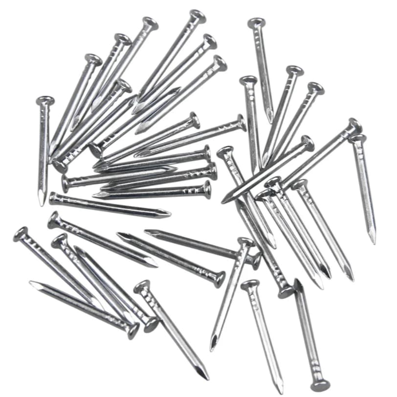 Pregos com cabeça para artesanato 100g - 8x8 - 1,3 x 18mm