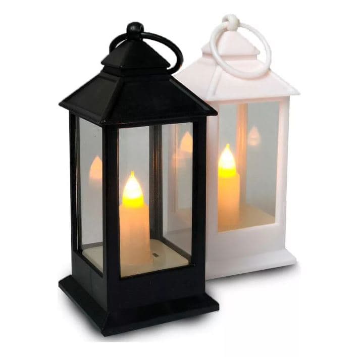 Vela Decorativa Eletrônica De Led Lamparina A Bateria 15x5,5cm - Kit 12 Unidades