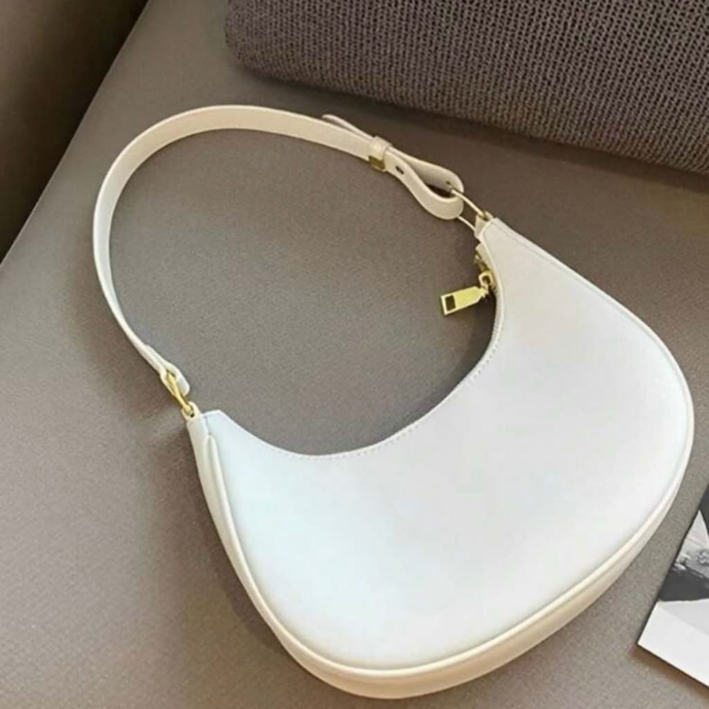 Bolsa Feminina Meia Lua de Ombro  Blogueira Lisa Alça Transversal  Promoção