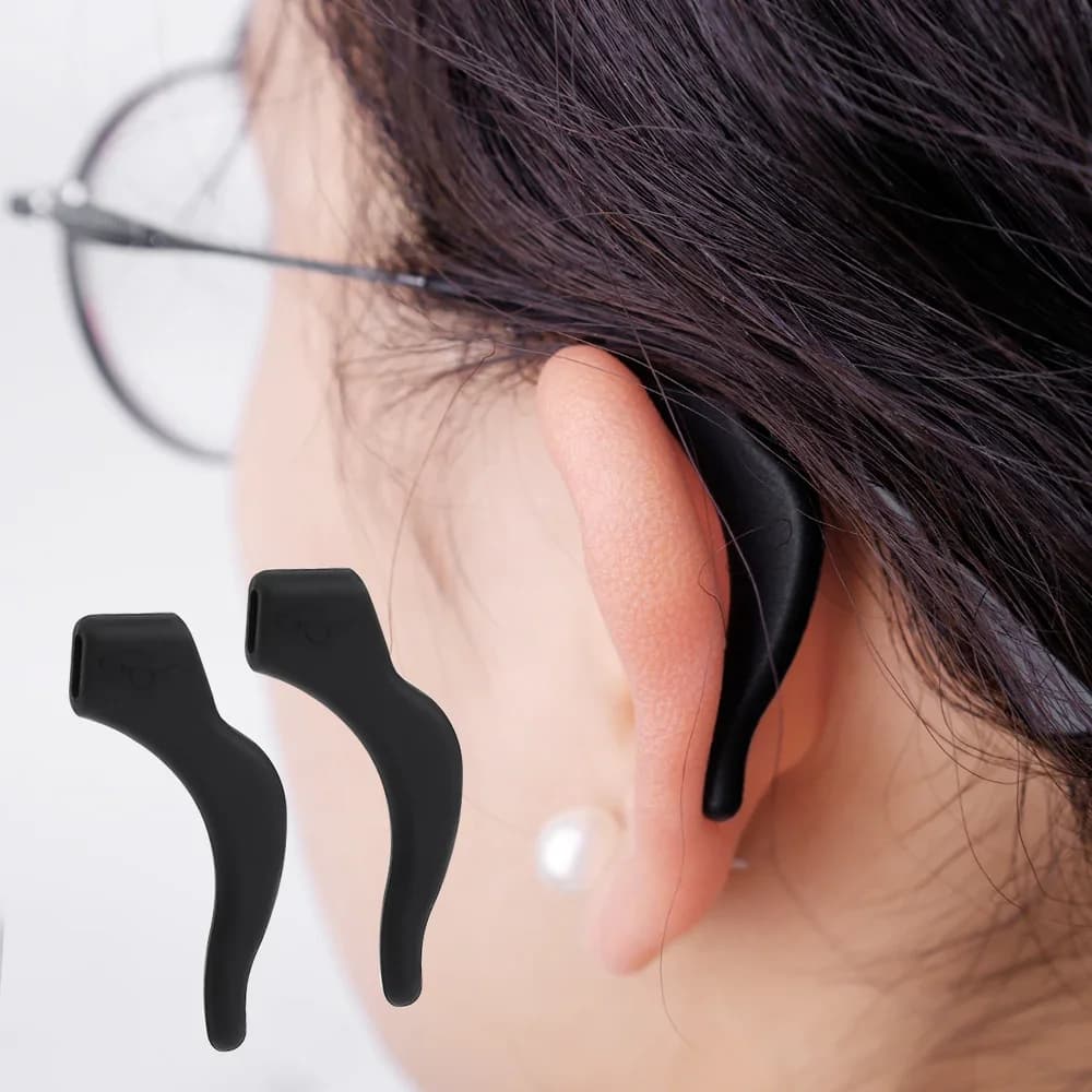 4 12 Unidades Gancho de Oculos Anti Queda Prendedor Universal Silicone Esportes Trabalho