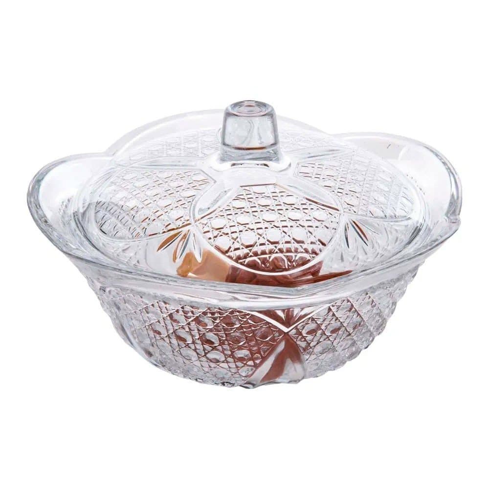 Bomboniere de Vidro 360ml Com Tampa Fratelli