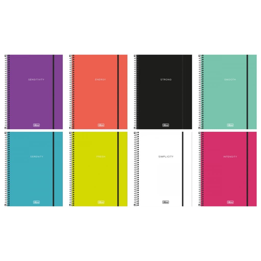 Caderno Tilibra NEON Universitário em Espiral Capa Plástica Grande (20x27,5 cm)