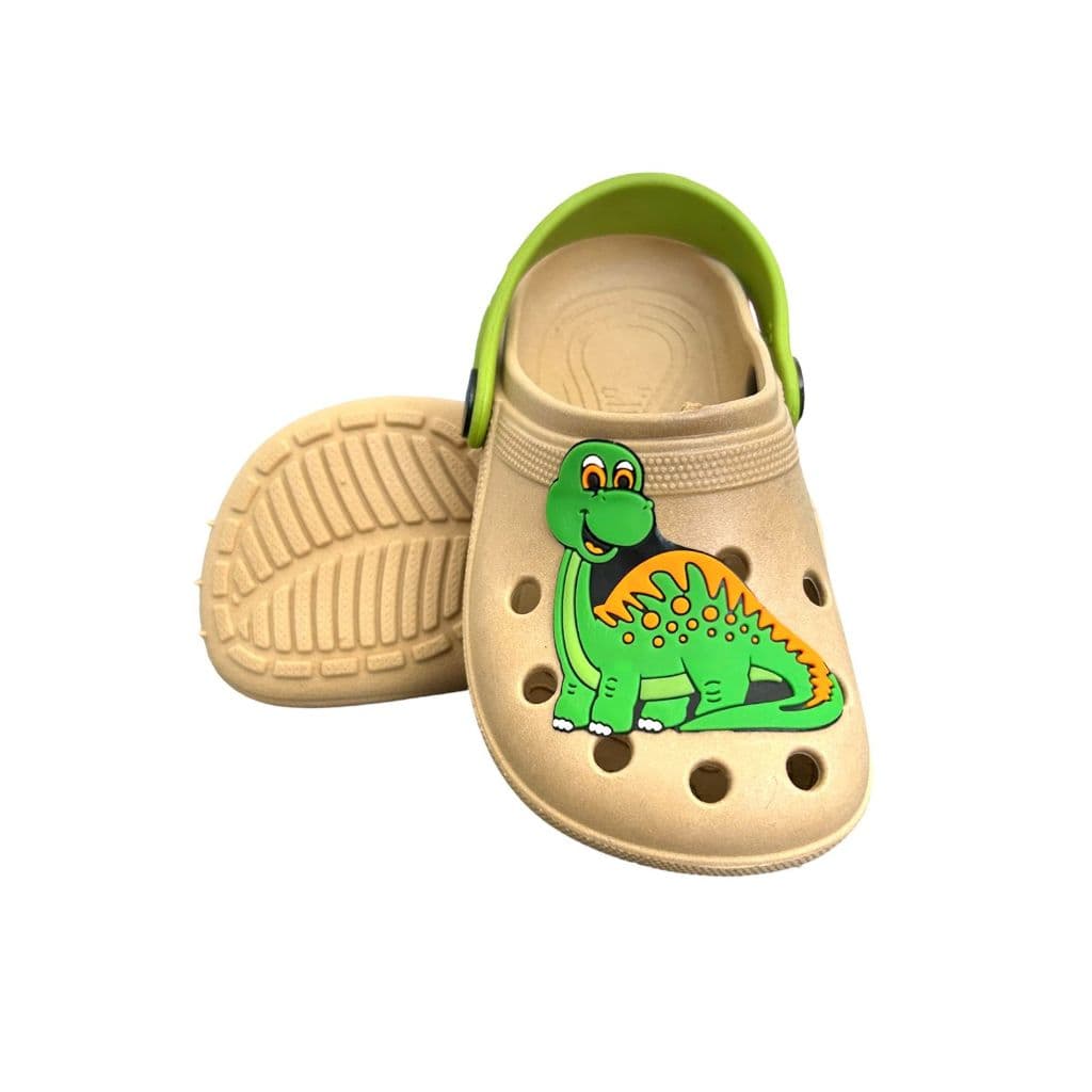 Babuche Infantil Menino Dinossauro Dino Sandália Chinelo Emborrachado Leve Confortável Criança