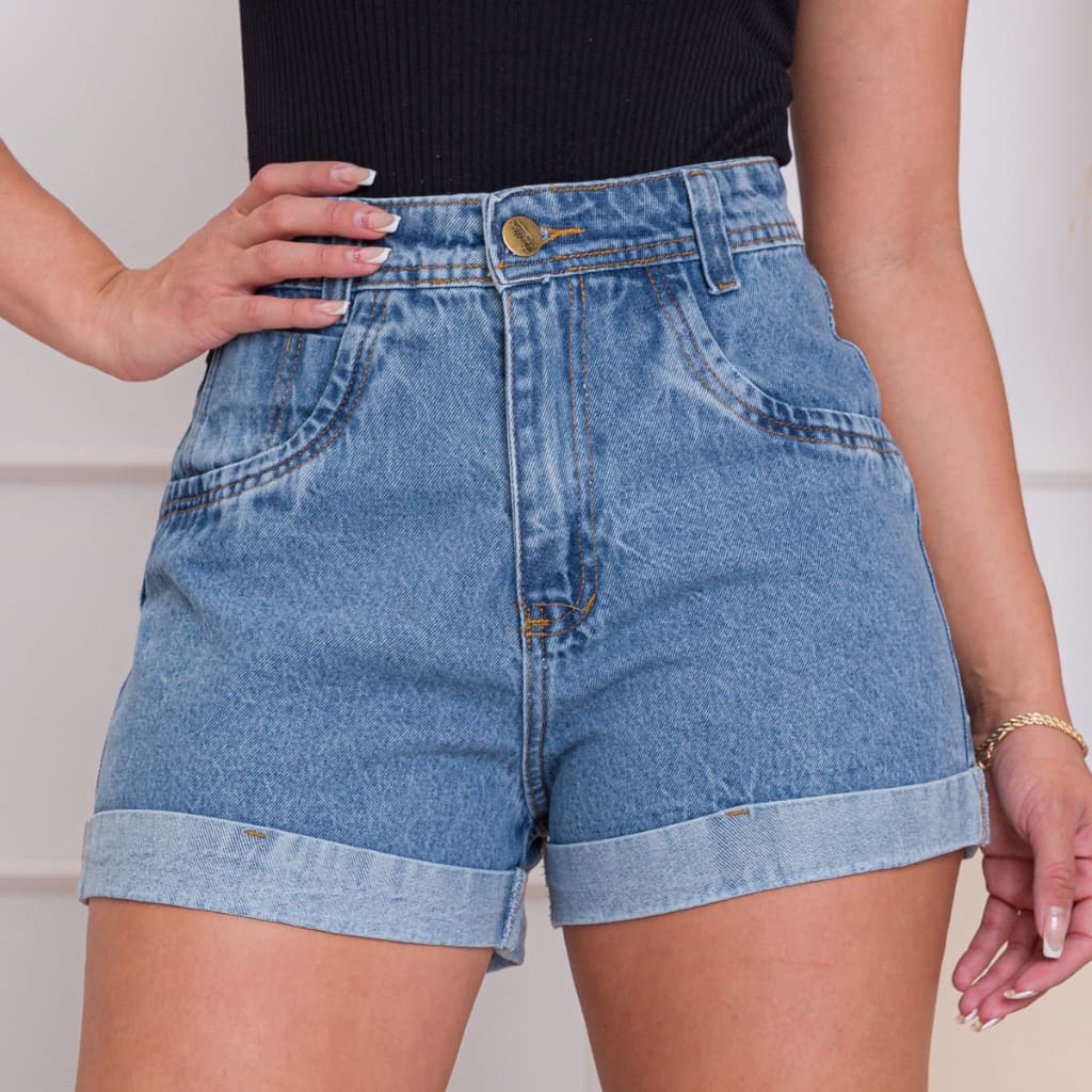Shorts Jeans Mom Femininas