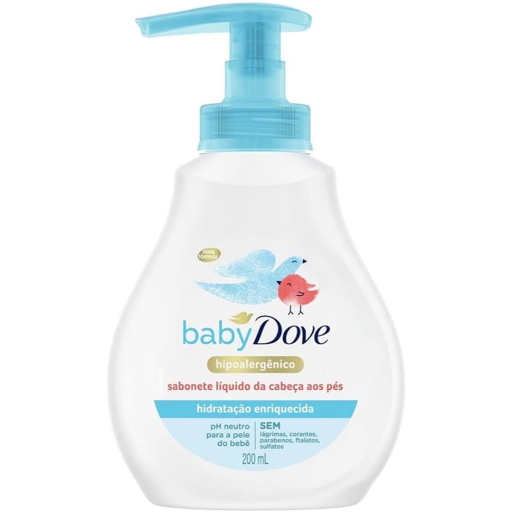 Sabonete Líquido Baby Dove Da Cabeça aos Pés Hidratação Enriquecida 200ml