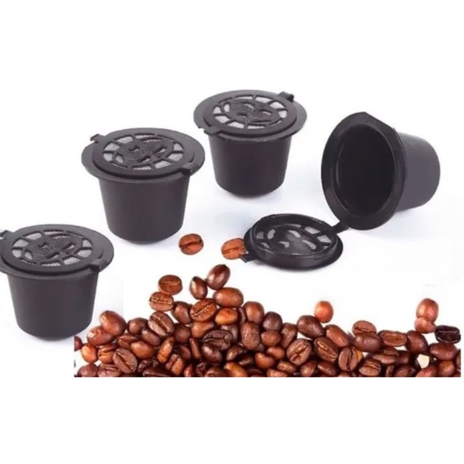 4x Cápsula de Café Reutilizável Recarregável para Nespresso