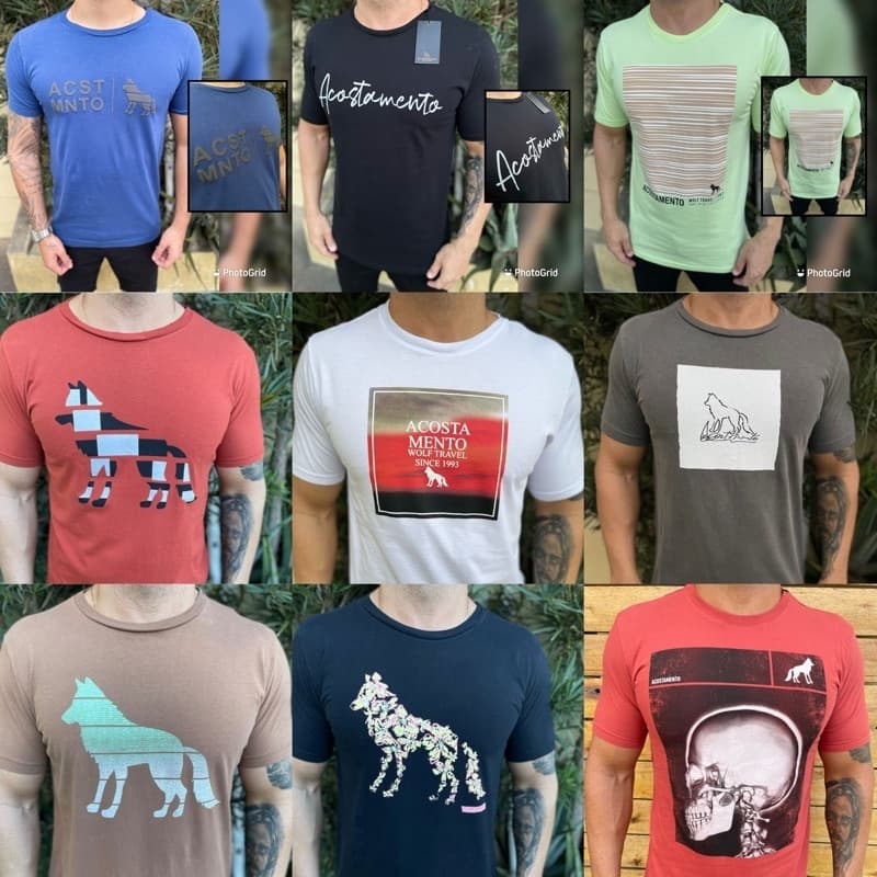 Camisa Masculina Premium Lobo Vários Modelos 01 ao 25
