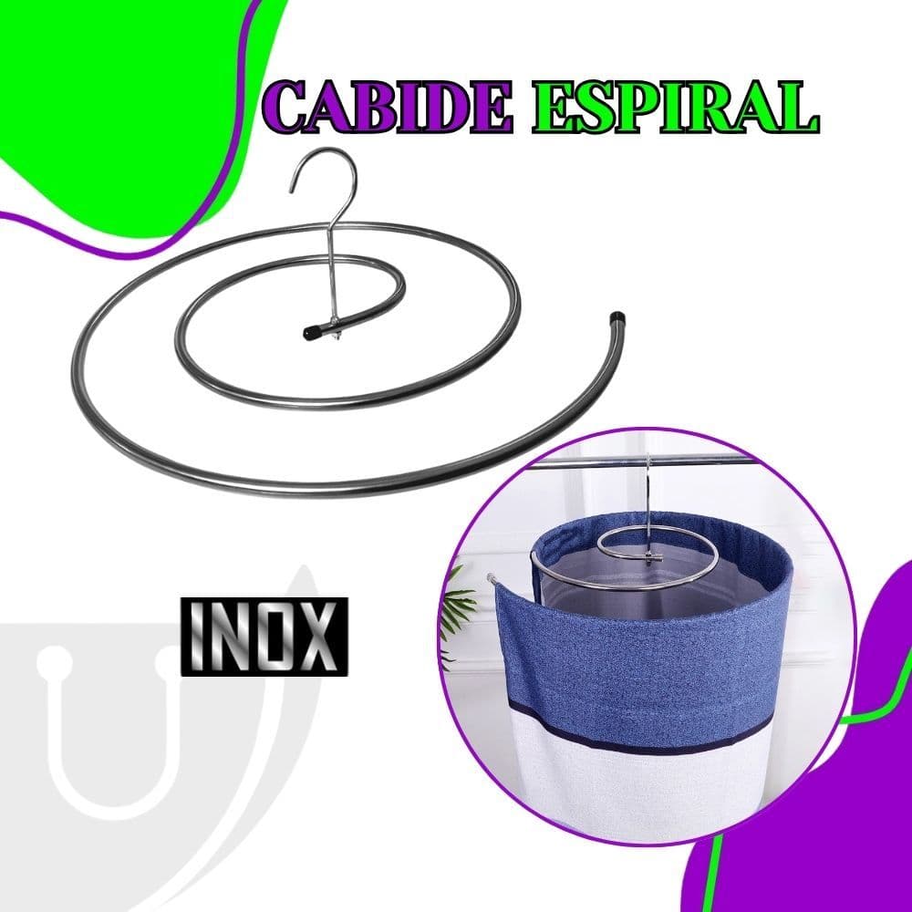 Cabide Varal Espiral Inox Para Lençol Toalha Roupa Redondo Multiuso