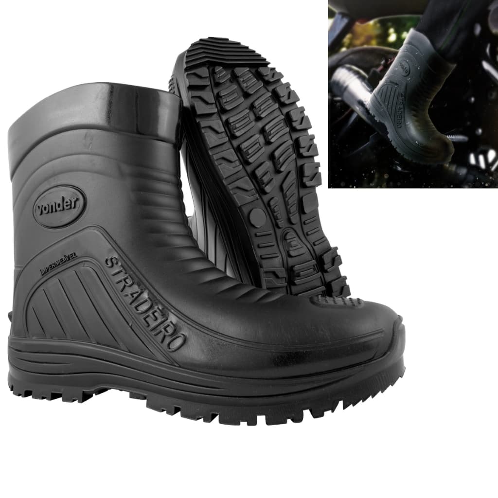 Bota Stradeiro Vonder Grendene Pvc Chuva Impermeável Moto Motociclista Motoqueiro Ca