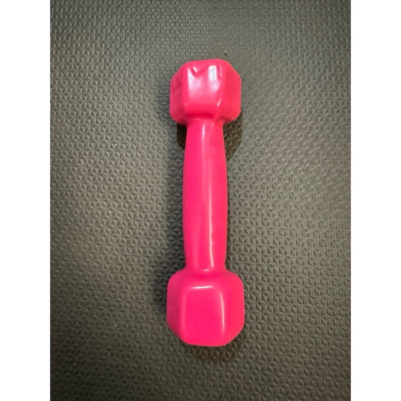 Halter emborrachado rosa sextavado 1kg