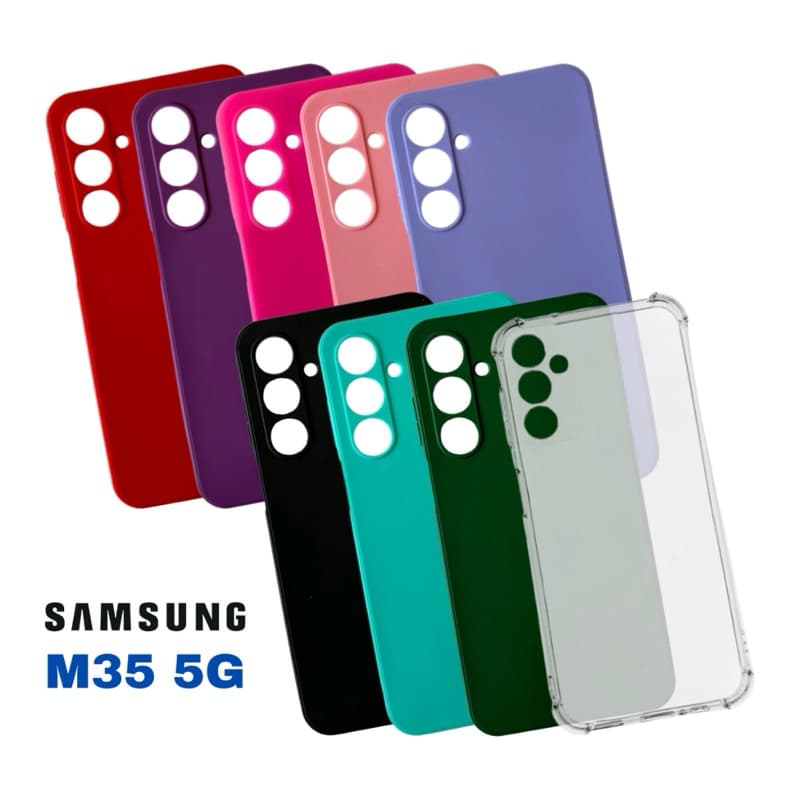 Capa de silicone premium com protetor de tela e protetor de lente de câmera para SAMSUNG A15 A24 A34 A55 M15 M35 M55 A35 S24 S24 PLUS S24 ULTRA  - Forro de microfibra, à prova de choque e capa protetora