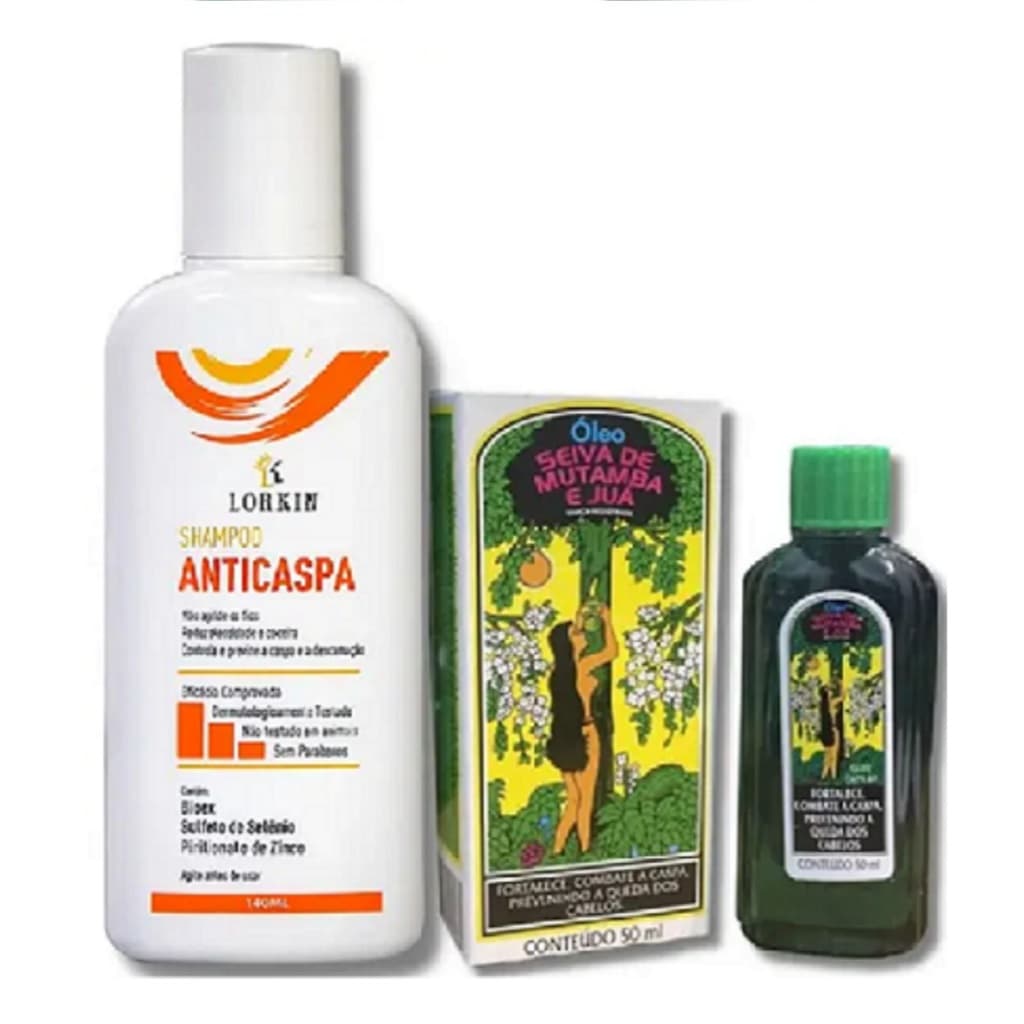Óleo Seiva de Mutamba e Juá Com Shampoo Anticaspa com Sulfeto de Selênio