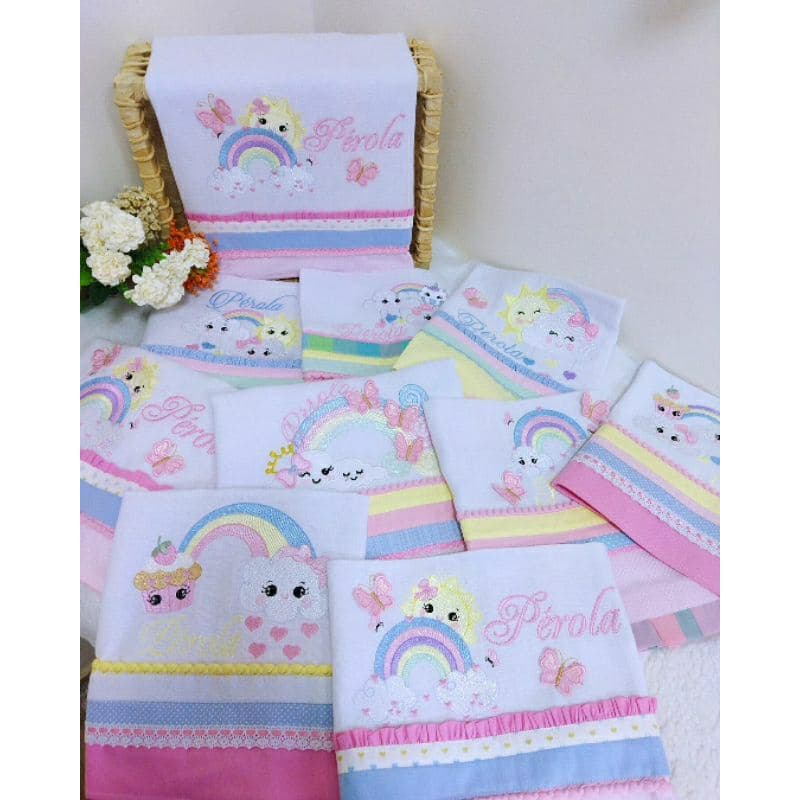 Kit  Fralda Personalizada Fralda Passeio /Fralda de Boca