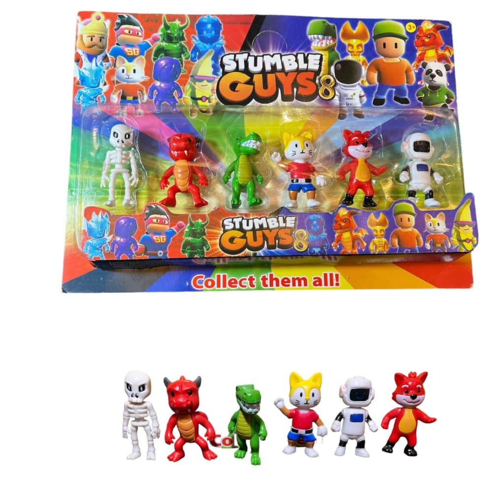 Stumble Guys Especiais Lendarios Cartela Com 6 Bonecos 6cm