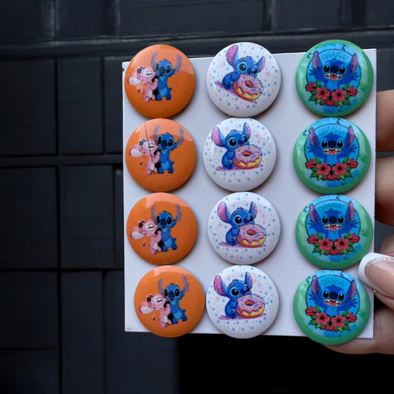 Kit com 12 Ímas de Geladeira Tema Lilo & Stitch! - Cozinha Moderna