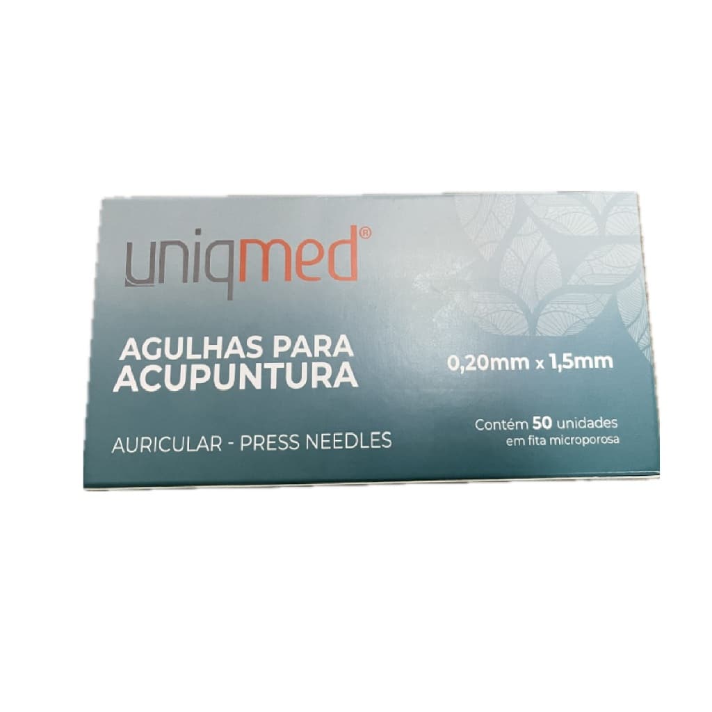 Agulhas Para Acupuntura Auricular Caixa Com 50 Unid Terapia Auriculoterapia