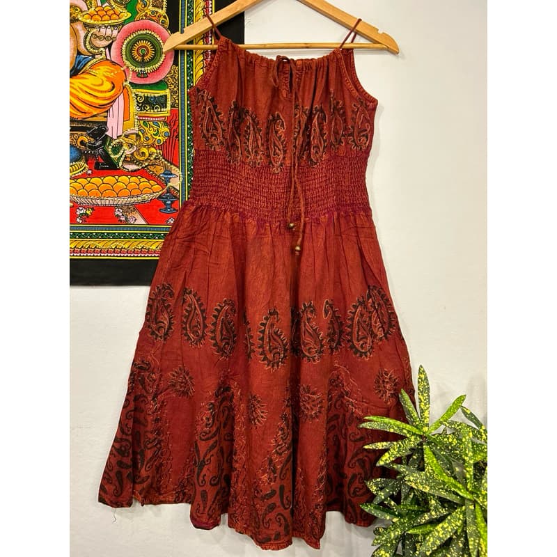 Vestido Curto Indiano Hippie costas fechada Plus Size