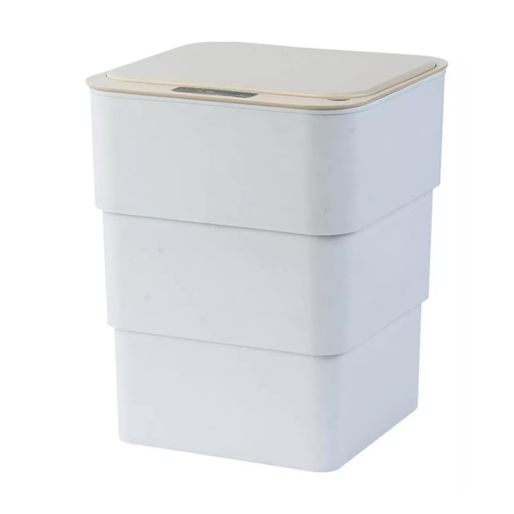 Lixeira Retrátil Com Inteligente Sensor De Proximidade 18l Cor Branco