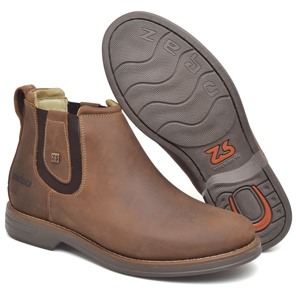 Botina Zebu Original Em Couro Confortavel 59080